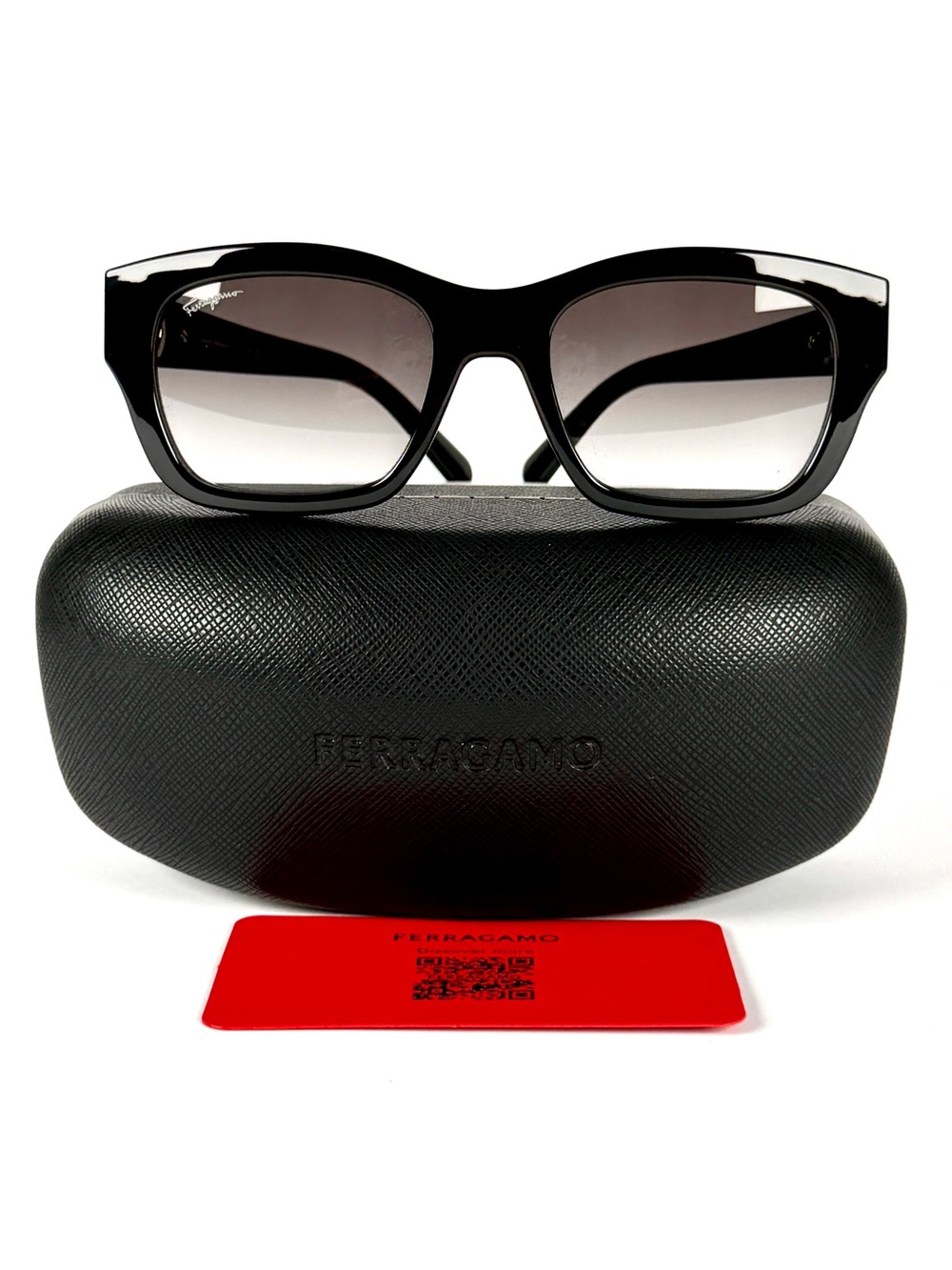 Salvatore Ferragamo SF1012S Black Cat-Eye Sunglasses | Full Inclusion | New - Picture 2 of 9